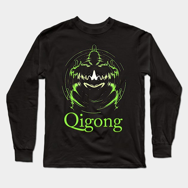 Qigong Tai Chi Chinese Meditation Long Sleeve T-Shirt by ChrisselDesigns